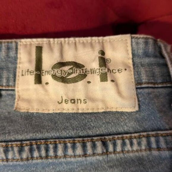 LEI boot cut denim jeans flowers on the side - Picture 3 of 7